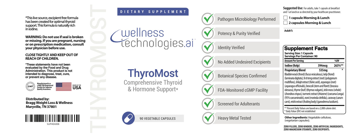 ThyroMost PLUS (Box of 12- 60 Ct Cap Bottles)